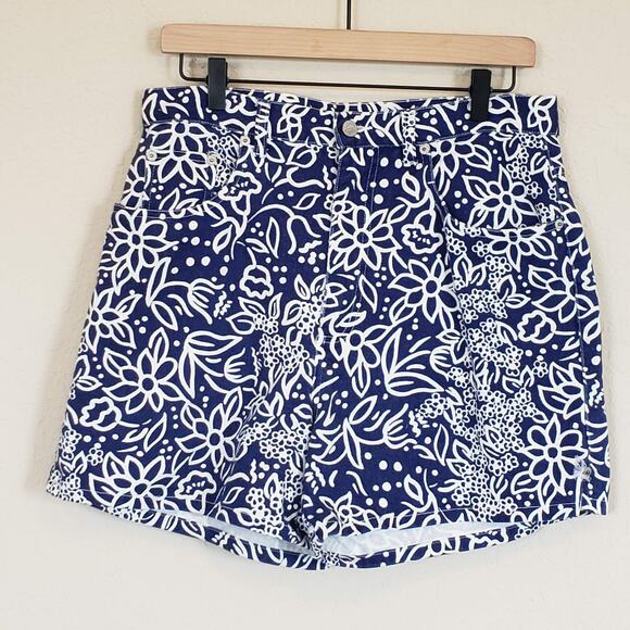 Bill Blass Floral High Waisted Mom Shorts Vintage 90s Size 12 - Picture 12 of 12